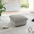 Cloud Movable Ottoman Waterproof Down Filled Modular Sectional Sofa High Backrest Sectional Couches for Living Room Modern Modular Couch with Removable Cover Light Gray