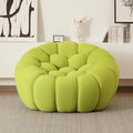 JACH Oversized Bubble Couch Chair 49.21'' Modern Lazy Floor Sofa Upholstered Mesh Fabric Bubble Sofa 3D Honeycomb Shape Curved Couch for Living Room Apartment Small Space (Fluorescent Green)