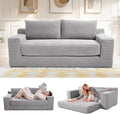 Boneless Couch 2 in 1 Convertible71 Corduroy Cloud Loveseat SofaMemory Foam Couch in a BoxNo Assembly Small Sofa for Living RoomApartments Home OfficeBedroom-Grey