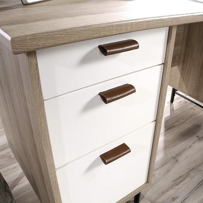 Sauder Anda Norr Executive Desk Sky Oak Finish