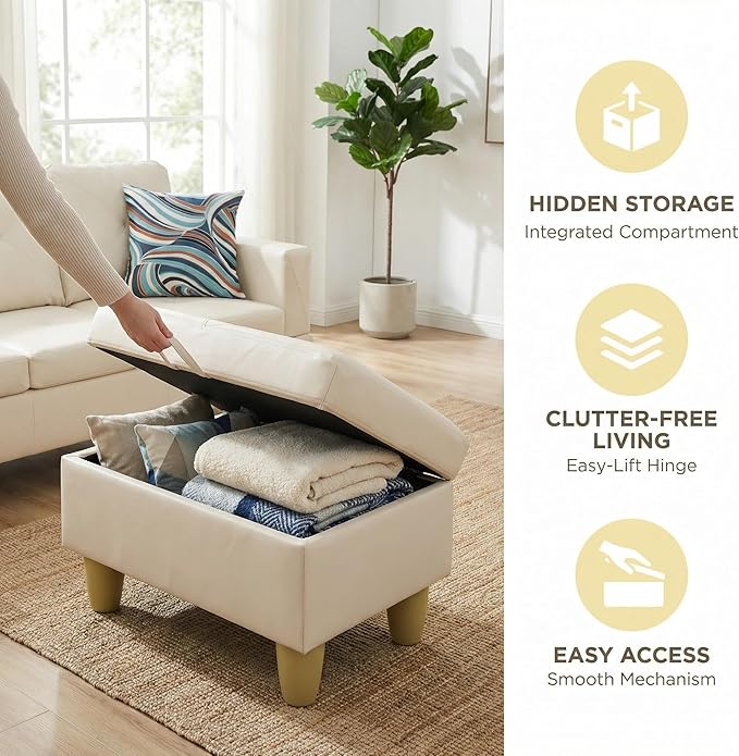 3-Piece L-Shaped Modular Leather Sofa – Convertible Sectional Couch with Movable Chaise &amp Storage Ottoman Multi-Scene Use for Living Room Apartment &amp Office White