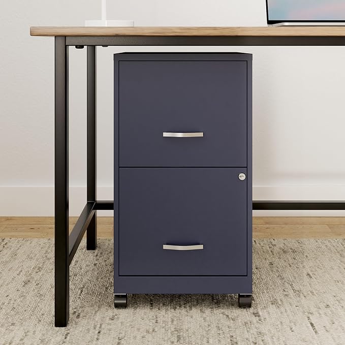 Lorell LYS SOHO File/File Mobile File Cabinet Navy