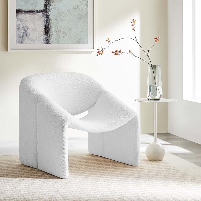 Modway EEI-6767-FRO Vivi Chenille Upholstered Accent Chair Frost
