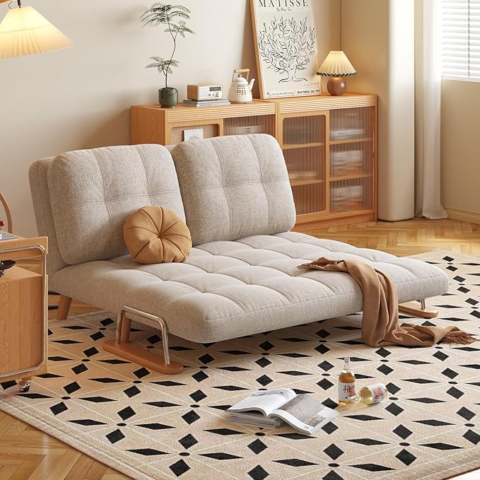 5-in-1 Single Convertible Sofa Bed with Storage 5-Position Adjustable Backrest Modern Compact Sleeper Chair for Small Spaces 28 for Guest Room or Living Room