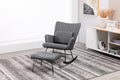 Comfortable Modern Rocking Chair with Lumbar Support for Bedroom Nursery Living Room
