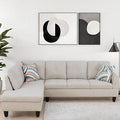L Shaped Couch Modular Sectional Sofa with Chaise Modern Modular Sofas Furniture Sofa Couches for Living Room/Apartment/Office/Bedroom Light Grey
