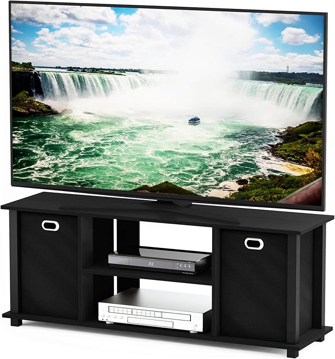 Furinno Econ Entertainment Center Black/Black