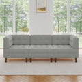 3-Seater Modular Sectional Sofa Couch 98 Upholstered Cloud Sofa Bed with Deep Seat for Living Room Bedroom and Apartment Comfy Fluffy Sleeper Sofa