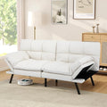 Futon Sofa Bed Convertible Memory Foam Foldable Couch Modern Sleeper Loveseat with Adjustable Armrests&ampBackrests for Small Spaces Office Studio Apartment Dorm Bonus Room