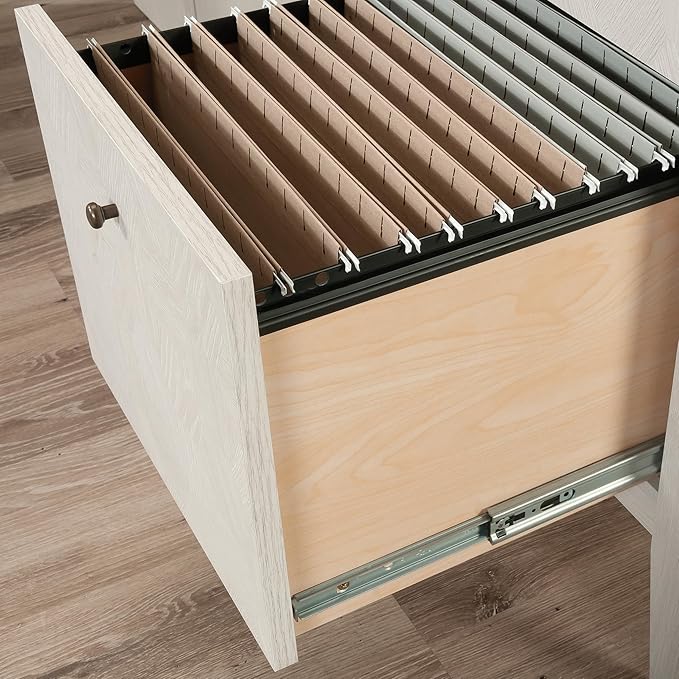 Sauder Larkin Ledge L-Desk Glacier Oak Finish