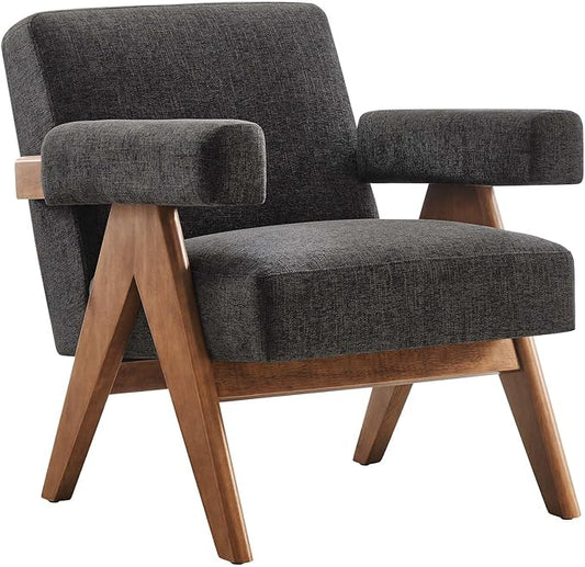 Modway EEI-6503-HDG Lyra Fabric Armchair Dark Gray Fabric