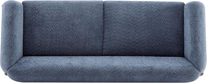 Christopher Knight Home Almad 2 Pieces Sofa Couch Set Cozy 3-Seater Sofa and Loveseat for Living Room Upholstered Couch Chair Soft Seating Lounge Sofa with Wood Frame Boucle Fabric Navy Blue