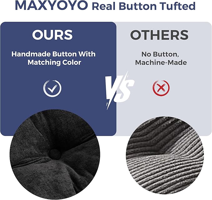 MAXYOYO Boneless Sofa Couch Loveseat Sofa for Small Space Tufted 2-Seater Floor Couch Bean Bag Chair for Living Room Bedroom Apartment Sofa in a Box No Assembly Needed Black