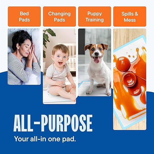 Chucks Pads Disposable [100-Pack] Adult Incontinence Underpads 23x36 Large Super Absorbent Protective Bed Pads Leak-Proof Pads – Pee Pads for Kids Adults and Pets – Dog &amp Puppy Training Pads