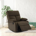 Swivel Rocker Recliner Small Recliner for Small Spaces with Overstuffed Arms and Back Manual Swivel Chair with Ultra-Soft Velvet for Living Room Nursery Bedroom Coffee