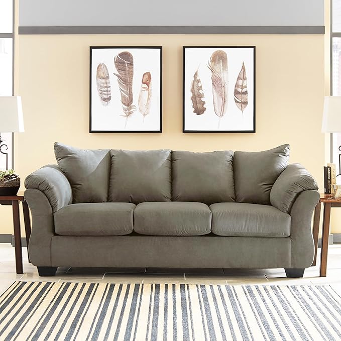Signature Design by Ashley Darcy Casual Plush Sofa Grayish Brown