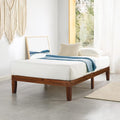 Mellow Naturalista Classic 12 Inch Solid Wood Platform Bed with Wooden Slats Twin XL Espresso