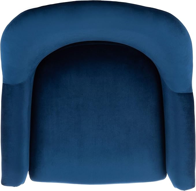 Safavieh Home Brienne Retro Glam Navy Velvet and Brass Arm Chair