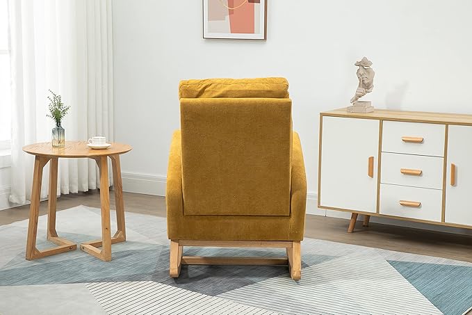 Living Room Comfortable Rocking Chair Living Room Chair Yellow