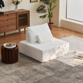 ADORZ Sectional Couches for Living Room Cloud Couch Modular Sectional Sofa with Pillow 1-Seat Boneless Couch for Living Room Bedroom No Assembly Required White