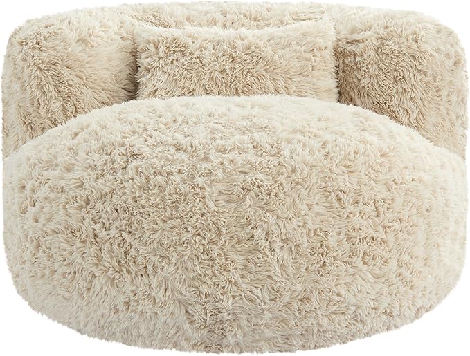 CHITA Compact Expandable Lounge Chair with Pillow Ideal for Living Room Sand