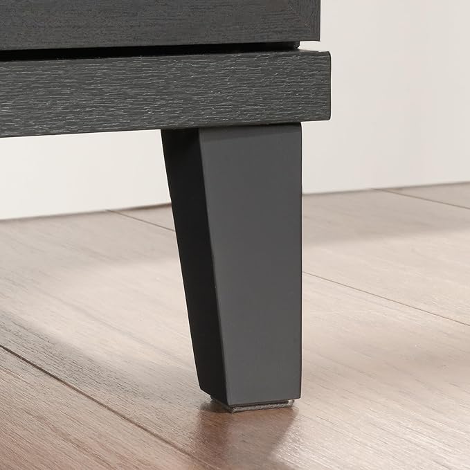Modern Farmhouse 2 Drawer Small File Cabinet with Lock Under Desk Storage DrawersOrganizer for Home Office Filing CabinetsBlack