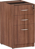 Alera Alera Valencia Series Full Pedestal File Left/Right 3-Drawer: Box/Box/File Legal/Letter Modern Walnut15.63 x 20.5 x 28.5
