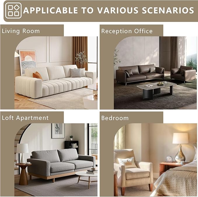 104” Modular Cloud Sectional Sofa Plush Corduroy Boneless Couch L-Shaped Sectional Deep Seat Sofas for Living Room Bedroom No Assembly Required Black