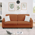 Garvee Modern Loveseat Sofa for Living Room 83 Comfy Corduroy Couches Removable Cover Cloud Couch with Deep Seat Sofa Solids Wood Frame Easy Assembly for Apartment Small Spaces Red
