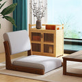 Floor Chair with Back Support Japanese Floor Chair Meditation Living Room Chair Legless Tatami Floor Seating Lazy Sofa for Bay Window Meditation Reading(48x45x36cm(19x18x14inch) Brown)
