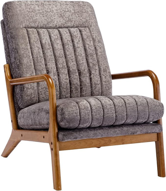 Wood Frame Armchair Modern Accent Chair Lounge Chair for Living Room