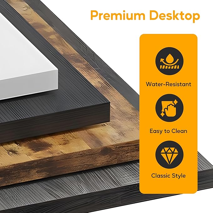 L Shaped Desk Gaming Computer 50 Inch Corner Desks Work Table for Writing Study Student with Wood Tabletop Metal Frame CPU Stand Side Bag for Home Office Small Place Grey