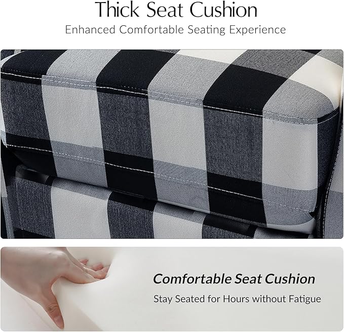 Mid Century Modern Wingback Recliner Chair Upholstered Push Back Recliner Sofa Lounge Armchair for Living Room Home Theater Accent Chairs Recliners Couches