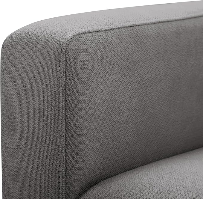 Loveseat Sofa Small Couch for Small Spaces Modern Linen Fabric 2-Seater Sofa with Solid Wood Legs Easy Assembly Apartment Couch for Living Room Office (Grey)