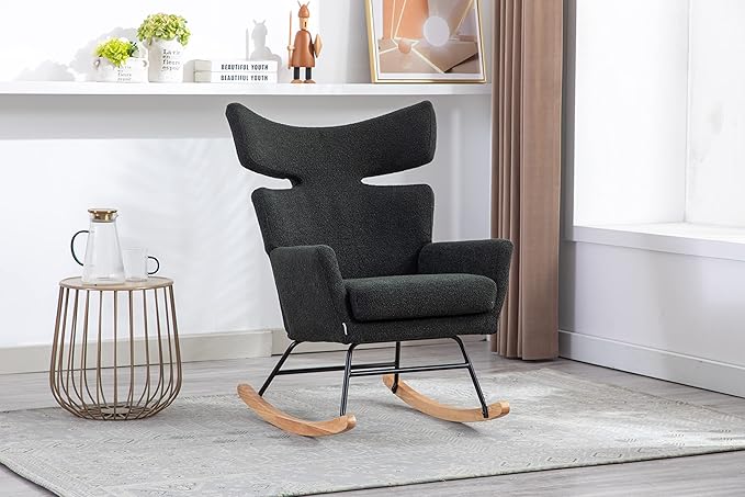 Fish Tail Living Room Comfortable Rocking Chair Living Room Chair