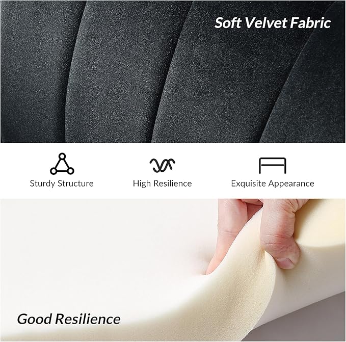 Velvet Upholstered Loveseat Sofa with Gold Metal Legs Modern Comfy Small Love Seat with Flower Shaped Back 2-Seater Sofa Accent Couch for Living Bedroom Leisure Areas
