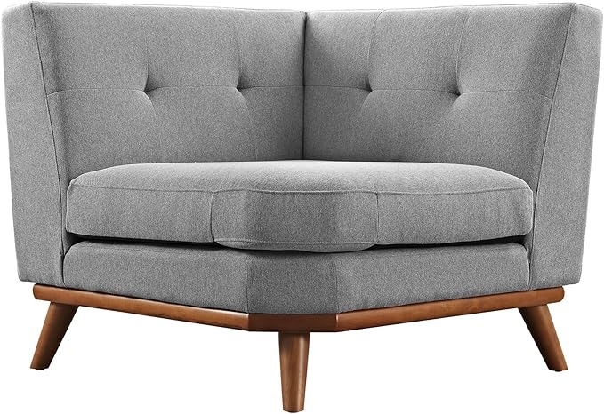 ModwayEEI-1796-GRYEngage Mid-Century Modern Upholstered Fabric Living RoomCorner SofaExpectation Gray