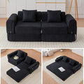 GNIXUU 71.3 Convertible Sleeper Sofa Bed Modern Convertible Boneless Couch with Foldable/Pull Out Bed Modular Loveseat Futon Couch with Pillows &amp Storage Pocket for Living Room &amp Bedroom B