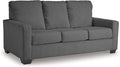 Signature Design by Ashley Rannis Casual 2-in-1 Sofa Sleeper with Folding Gel Memory Foam Mattress Full Gray