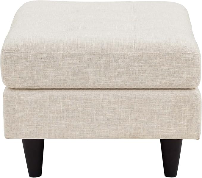Modway EEI-1667-BEI Empress Mid-Century Modern Upholstered Fabric Ottoman In Beige