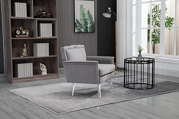 Accent ChairLiving Room Chair Leisure Single Sofa with Acrylic feet