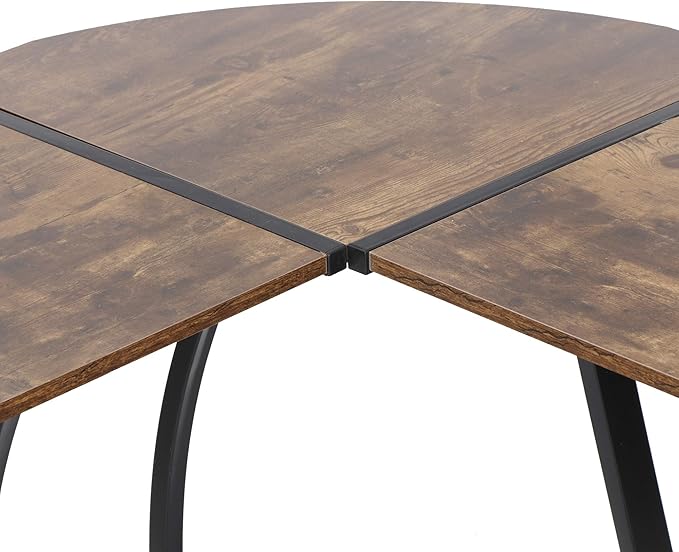 L-Shaped Corner Computer Desk Modern Gaming PC Study Table Writing Workstation for Home Office Rustic Brown