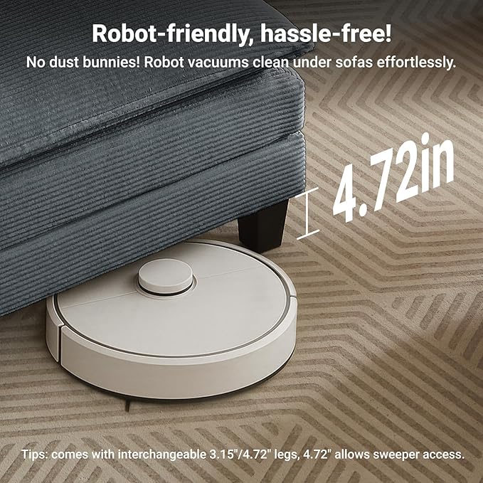 Modular Sectional Sofa 76.5 L-Shaped Corduroy Comfy Sectional Couches for Living Room 2-Seater Cloud Couches with 1 Movable Ottoman Flexible Combination Modern Deep Seat Sofa (Grey)