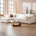 Modular Sectional Sofa 110.2 L Shaped Modern Sofa Modular Sectional Cloud Couch with Ottoman Modern Cloud Sectional Couches for Living Room Deep Seat Sofa with Washable Cover