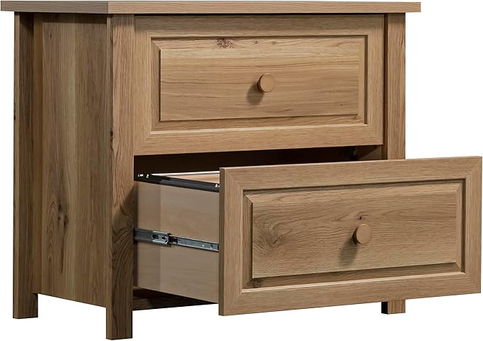 Lateral 2 Drawer Small File Cabinet with Lock Under Desk Locking Storage Drawers Organizer for Home Farmhouse Office Filing CabinetsBrown