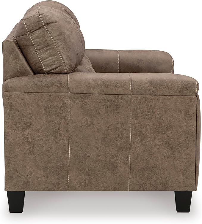 Signature Design by Ashley Navi Modern Loveseat with Removable Cushions Dark Brown