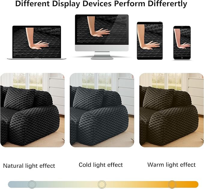 114 Modern U-Shaped Modular Sectional Sofa for Living RoomFlannelette Fabric Boneless SofaOversized 3-Seater Couch with Movable OttomanBuckle ConnectionAnti-Slip DesignNo Assembly