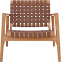 Safavieh Home Collection Bellona Cognac/Natural Leather Woven (Fully Assembled) Accent Chair