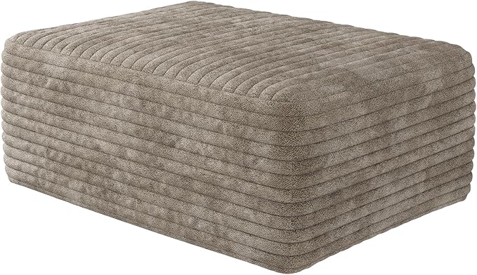 Boneless Foam Ottoman Module for Modular Sofa CouchesCorduroy Customizable Chaise Single/Double SeaterCamel