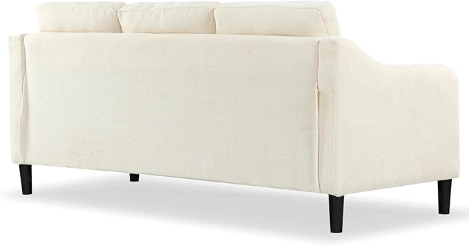 SAFAVIEH Couture Furniture Collection Nathaniel Cream Tufted 3-Seater Sofa